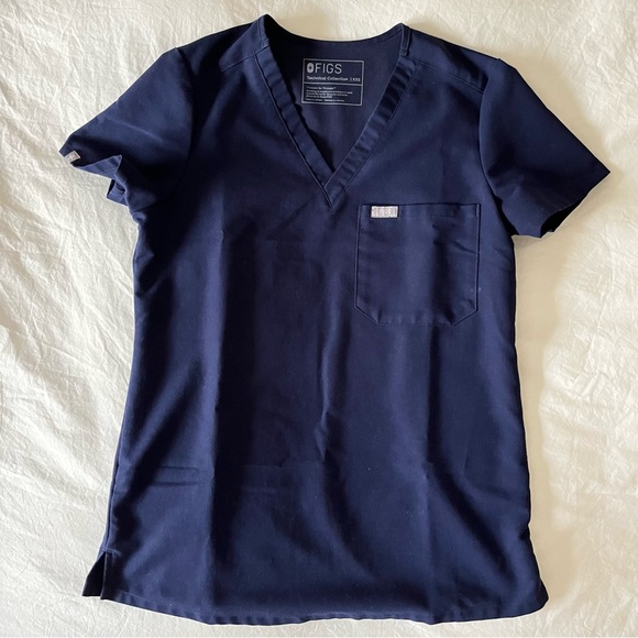 FIGS | Navy Catarina One-Pocket Scrub Top XXS - Picture 2 of 3